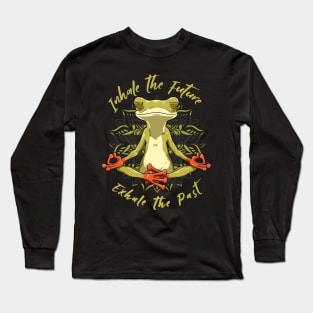 Yoga Frog Mandala - Inhale The Future Long Sleeve T-Shirt